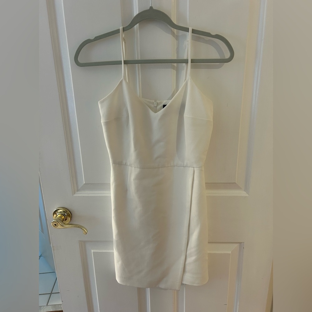 French Connection White Sheath Dress Spaghetti Strap